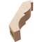 Ekena Millwork 3-inch W x 10-inch D x 10-inch H Valencia Rough Cedar Woodgrain TimberThane Knee Brace, Primed BRCUR03X10X10VALRCPR - alternate 6